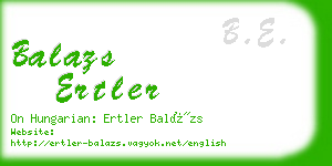 balazs ertler business card